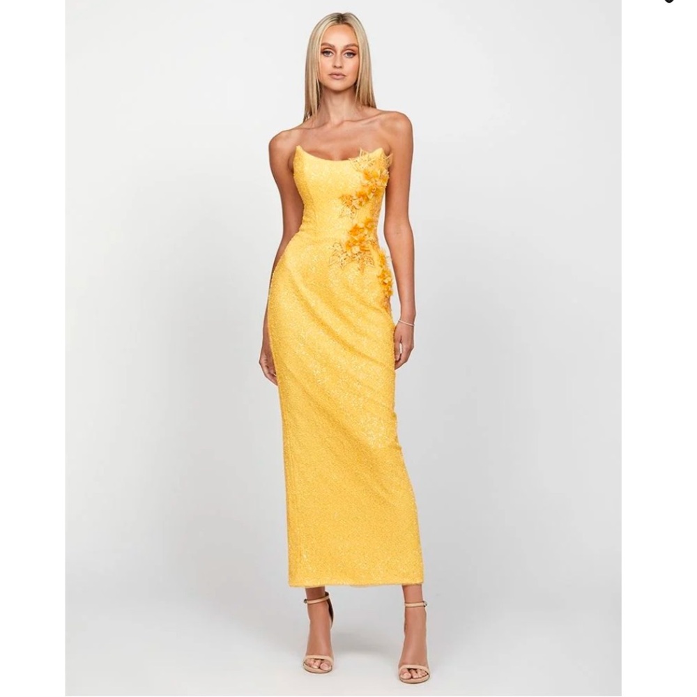 Bariano ronin midaxi scoop strapless dress💛🧡